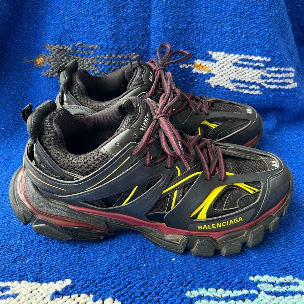 Balenciaga Track Trainers Black Bordeaux